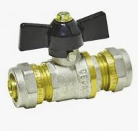 Кран шаровый бабочка 20х20 металлопластик