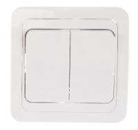 Выключатель врезной двойной UNIVersal Валери В0023