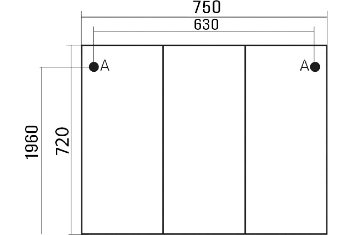 Зеркало MIXLINE НЕАПОЛЬ-75 без света