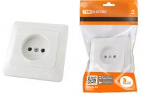 Розетка врезная одинарная 10А TDM ИЛЬМЕНЬ 1823-0009