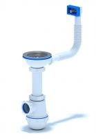Сифон для мойки 3 1/2 АниПласт А0145SА15 с прямоугольным переливом и гофрой
