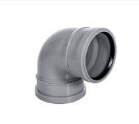 Канализационный отвод 50/90 двухраструбный