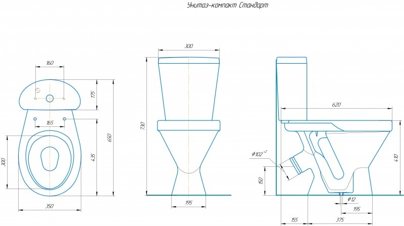 Унитаз-компакт ROSA СТАНДАРТ (г. Киров)
