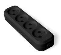 Колодка 4 гнезда UNIVersal 1326 черн.