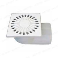 Трап РТП 15*15 Ф110 горизонтальный пластиковая решетка белый 