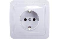 Розетка врезная одинарная UNIVersal Валери В0028 с заземлением