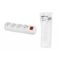 Колодка 4 гнезда 16А TDM Народная 1806-0421 с заземлением и кнопкой