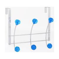 Вешалка надверная 6 крючков "Рыжий кот" бриллиант синий 