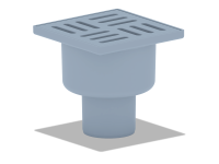 Трап ТА 5204 10*10 Ф50 вертикальный пластиковая решетка  