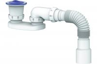 Сифон для душевого поддона 1 1/2 G22 UNICORN c гофротрубой