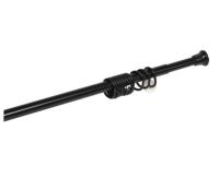 Карниз для ванны раздвижной черный с кольцами