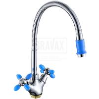 Смеситель для кухни Rainsberg R6013F-3 гибкий синий