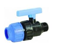 Кран шаровый для ПНД трубы 1 1/2 НР*1 1/2 ВР