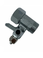 Тройник с краном для 3-х ступенчатого фильтра металлический