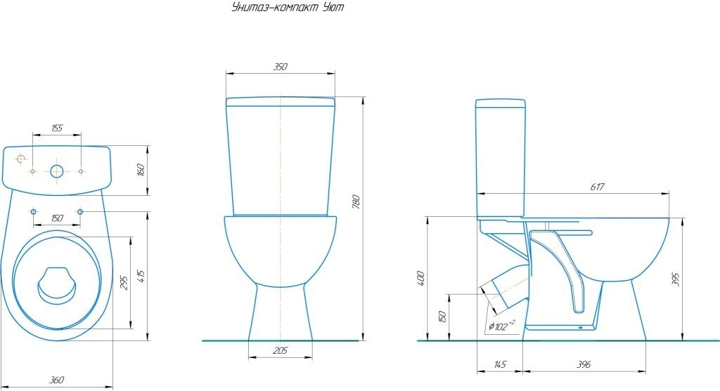 Унитаз-компакт ROSA УЮТ (г. Киров)