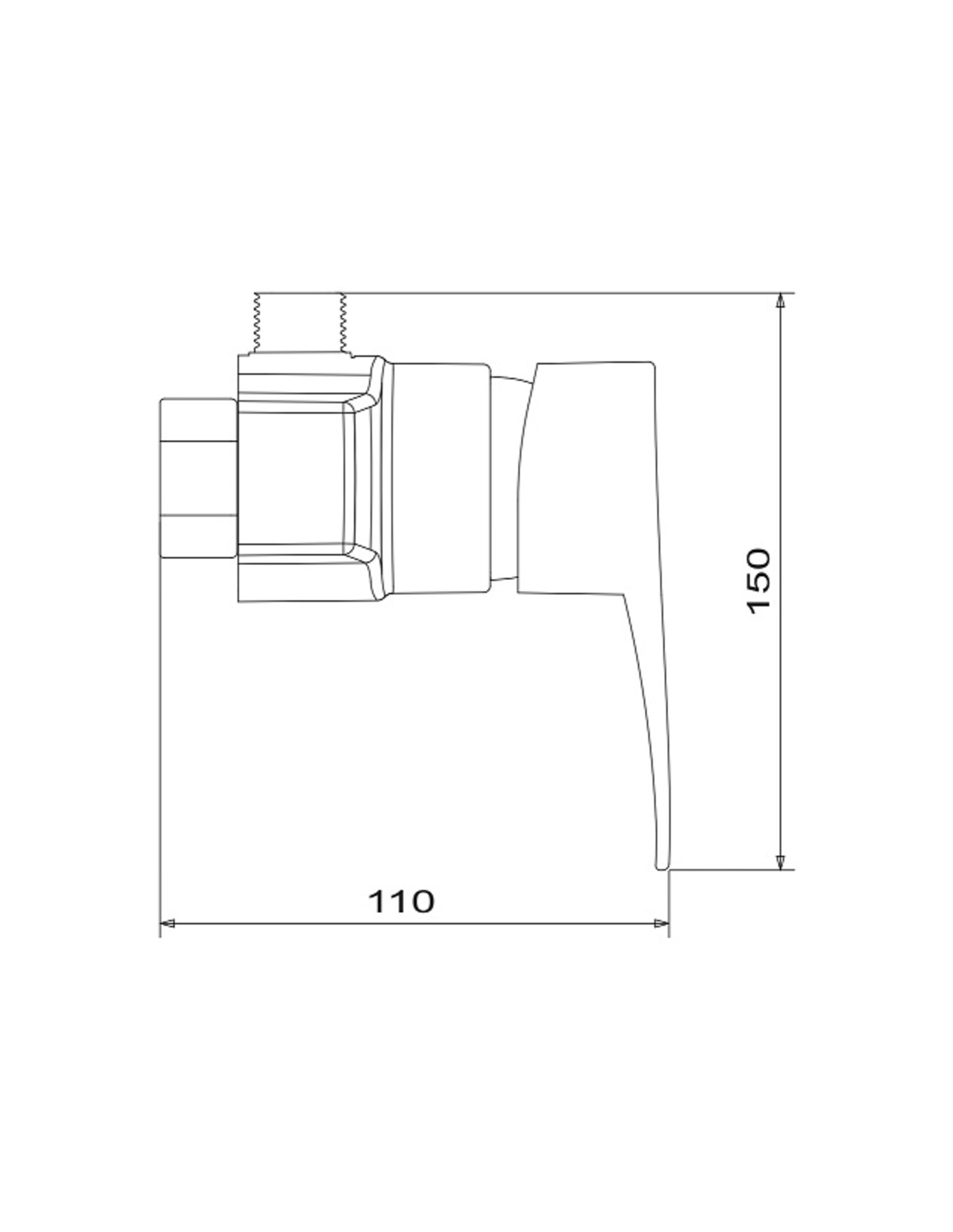 Смеситель для душа РМС PL5-003 пластик ABS 