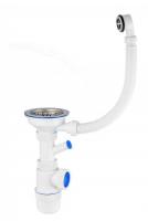 Сифон для мойки 3 1/2 VIR 30986177 с носиком, круглый перелив 