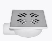 Трап TATPOLIMER 15*15 Ф50 горизонтальный с сухим механическим затвором нержавеющая решетка