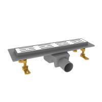 Душевой канал 500мм NOVA 5650.001 сухой затвор решетка нерж полоска