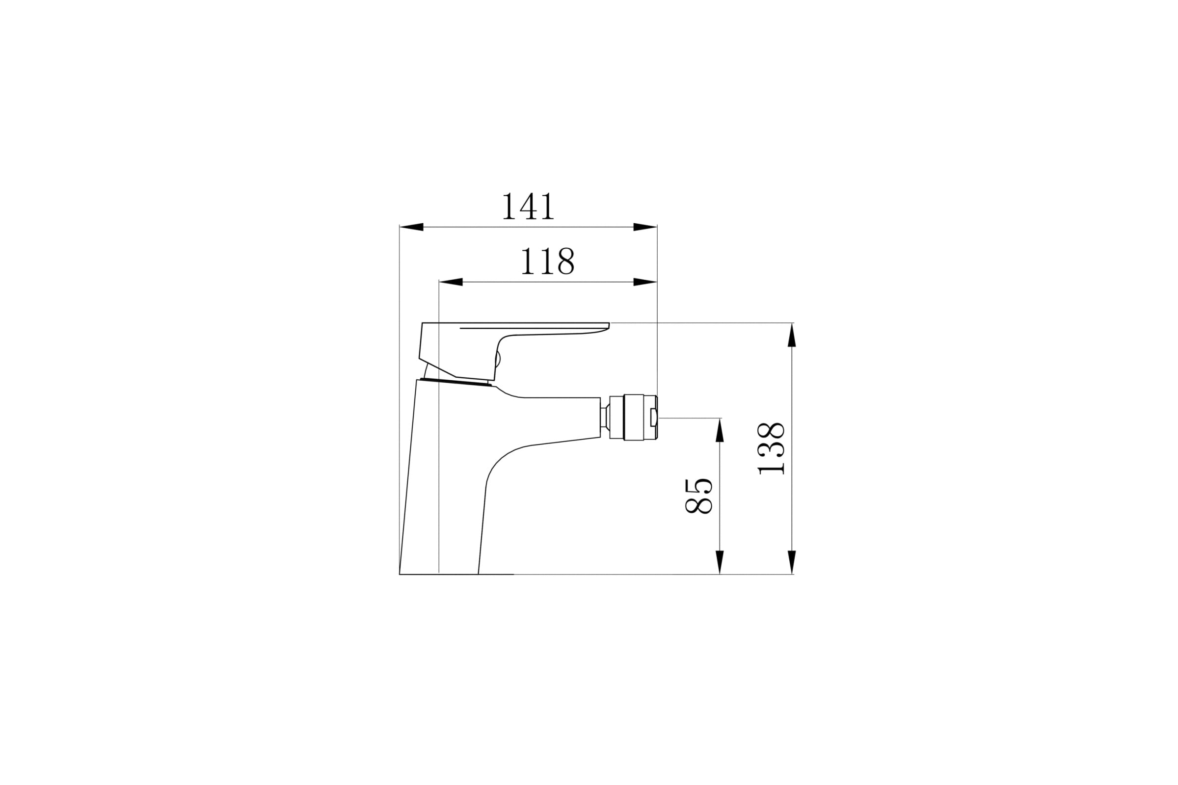 Смеситель для биде РМС SL131-001-1 латунь