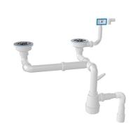 Сифон для двойной мойки 3 1/2 NOVA 1197 с отводом для стиральной машины