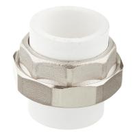 Полипропиленовая муфта разъемная Ф32 с пластиковой гайкой