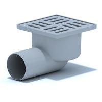 Трап ТА 5104 10*10 Ф50 горизонтальный пластиковая решетка  