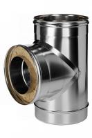 Сэндвич тройник 90° Ф115 х 0,8 - Ф200 х 0,5  нерж. CORAX