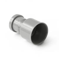 Канализационный патрубок переходной с муфтой и прокладками 110/124 PRO AQUA