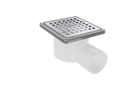 Трап NOVA 5127 решетка нерж с рамкой 15*15 горизонт. выпуск комбинированный затвор