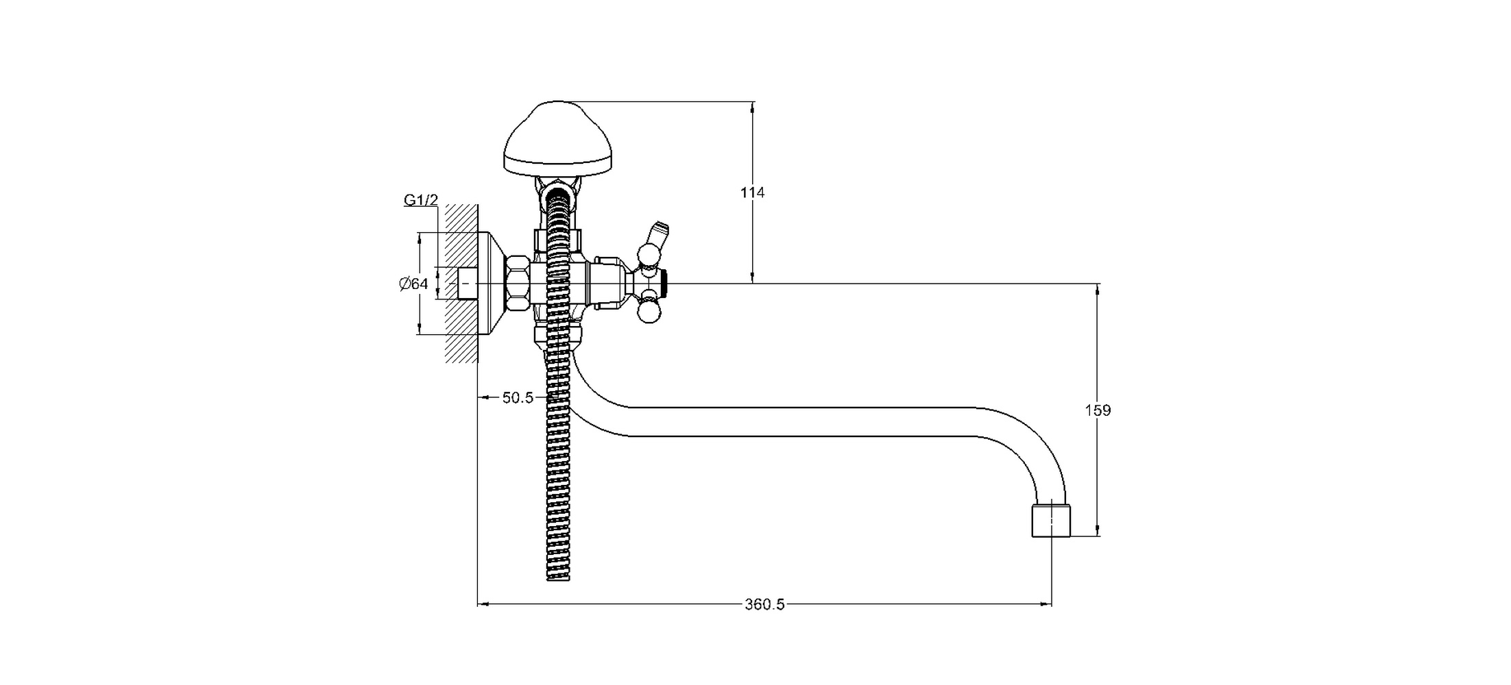 Смеситель для ванны G-lauf QFR7-A827
