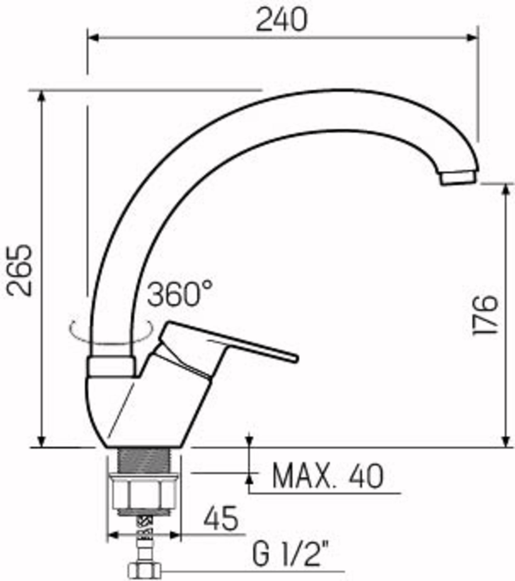 Смеситель для кухни РМС SL132-011F 