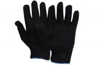 Перчатки утепленные ЧЕРНЫЕ с ПВХ