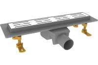 Душевой канал 400мм NOVA 5640.001 сухой затвор решетка нерж полоска