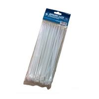 Хомут-стяжка пластиковый 4,0*200 SPARK LUX белые 100 шт