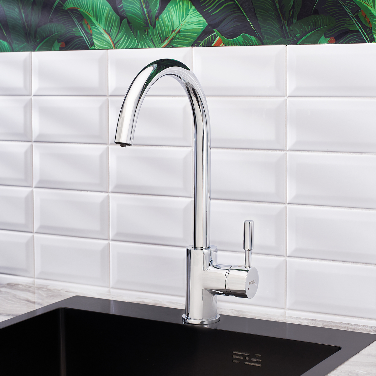 Смеситель для кухни с подключением фильтра BOOU В9097J латунь