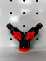 Распределитель двойной 3/4 с кранами