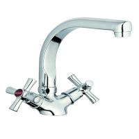 Смеситель для кухни G-lauf QMT4-D722 двухручковый шпилька 