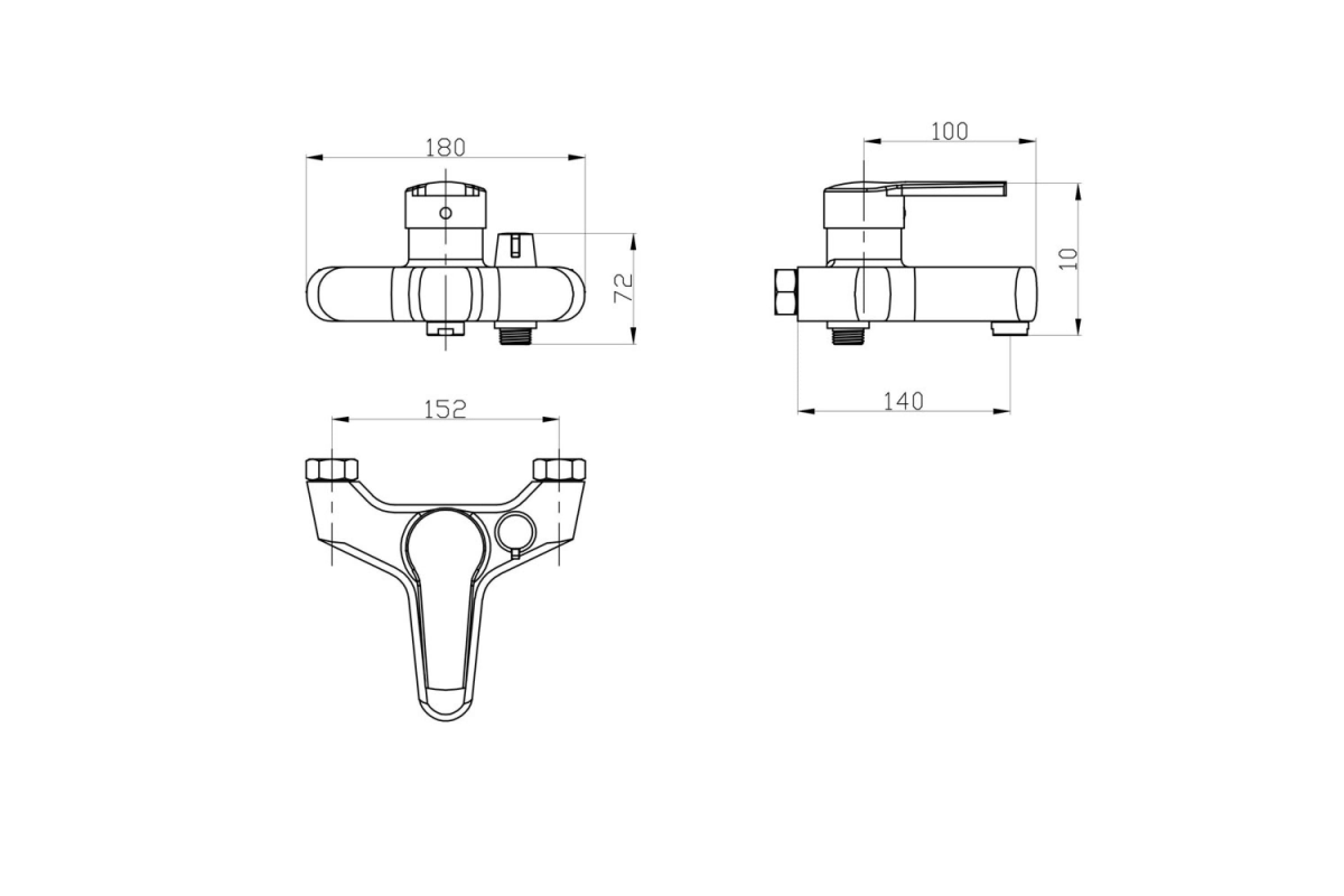 Смеситель для ванны РМС SL50-009E 