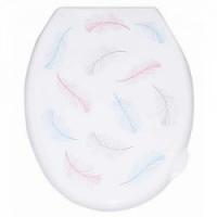 Сиденье для унитаза декор "ПЕРЬЯ"