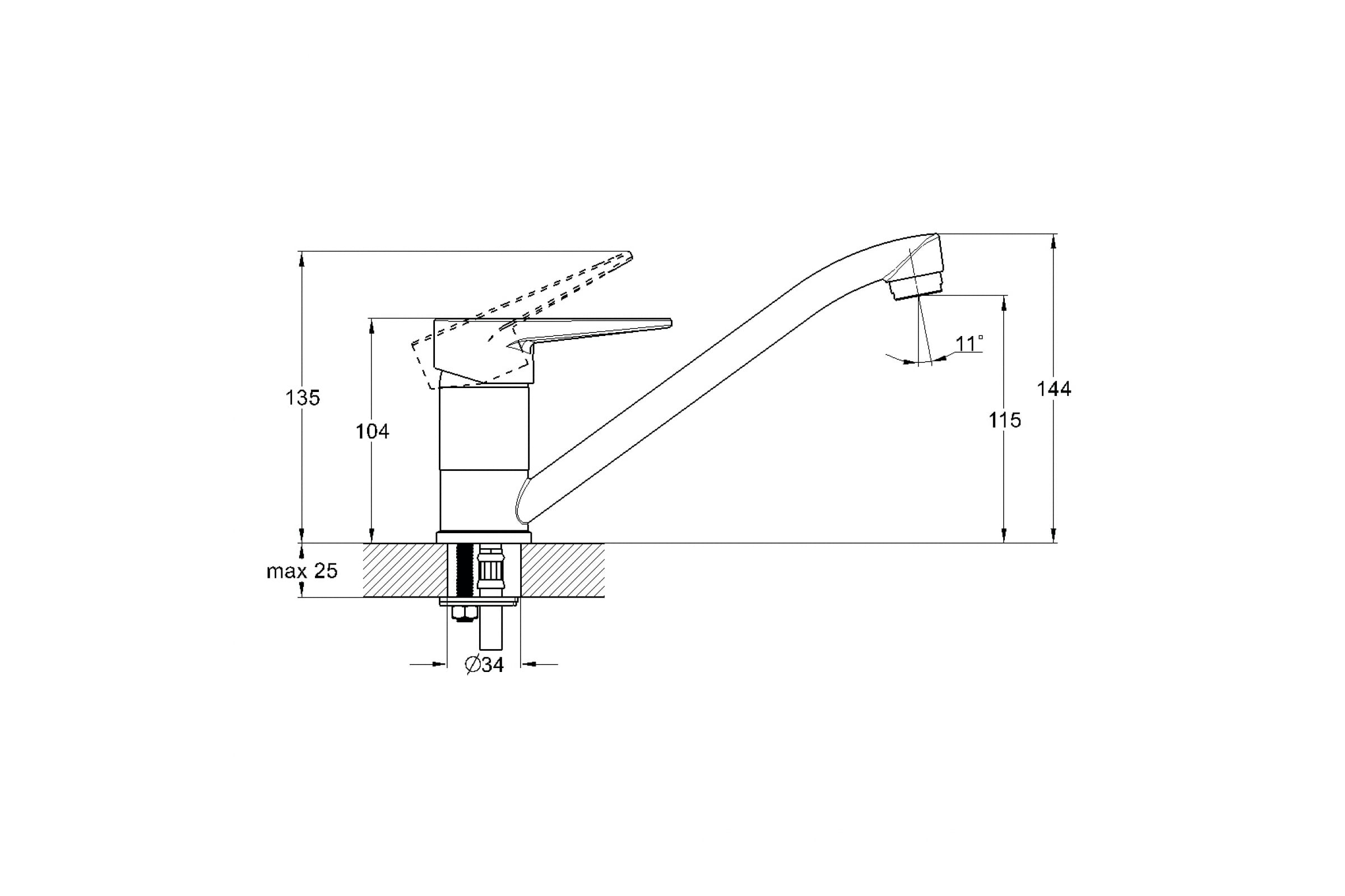 Смеситель для кухни Solone 4L-A045