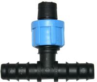 Тройник для капельной ленты штуцер-лента-штуцер