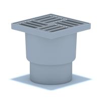 Трап TQ 1212 15*15 Ф110 вертикальный нержавеющая решетка сухой затвор