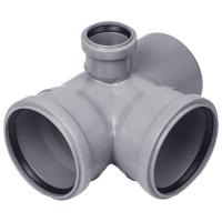 Канализационная крестовина 2-х плоскостная 110/110/50 90 выход 50 вправо