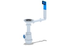 Сифон для мойки 3 1/2 АниПласт А0145 с прямоугольным переливом 