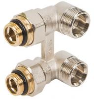 Блок для нижнего подключения радиатора угловой 1/2*3/4 