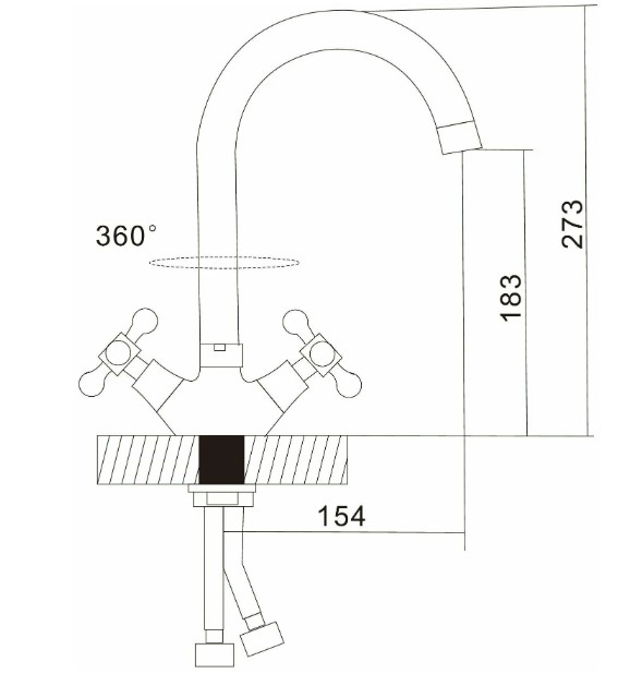 Смеситель для кухни FEINISE S54317W-8 черный