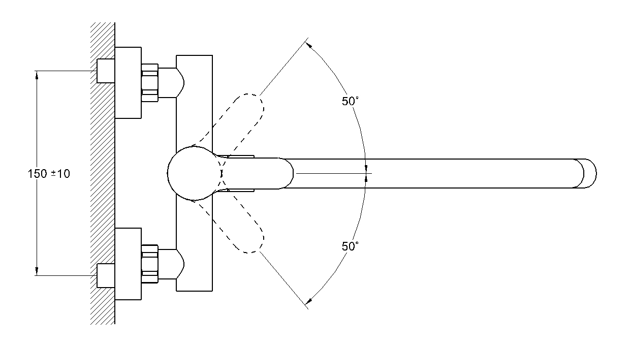 Смеситель для ванны G-lauf ZAP7-A090 одноручковый нержавеющий 