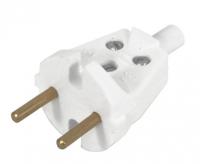 Вилка без заземления В6-001 белая