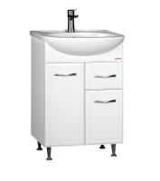 Тумба MDW УЮТ 55-1 (2 двери 1 ящик) с умывальником Уют 55